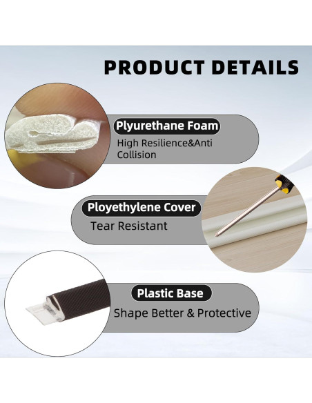 Cinta Aislante de Espuma en V cuysfead 10 m Blanco