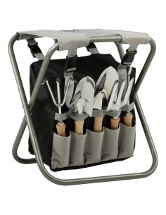 Juego de Herramientas de Jardín Pure Garden - Taburete Plegable 113kg
