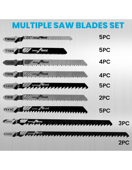 Sierra de calar inalámbrica ONEVAN 20V con 2 baterías y 35 hojas