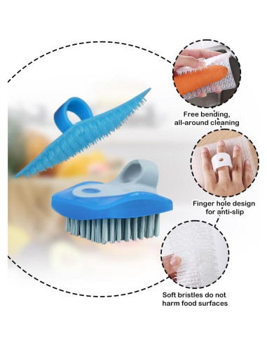 Set de 8 Cepillos de Verduras JEPELUS - Limpieza Eficaz