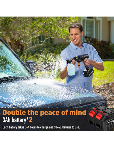 Lavadora a Presión Inalámbrica Wadaddy J-11 900 PSI 2.27 kg