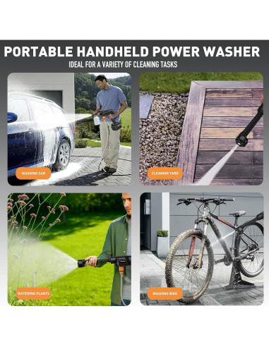 Lavadora a Presión Inalámbrica Wadaddy J-11 900 PSI 2.27 kg