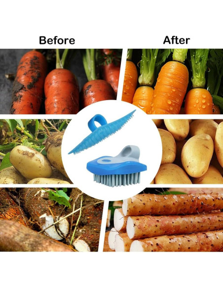 Set de 8 Cepillos de Verduras JEPELUS - Limpieza Eficaz Set de 8 Cepillos de Verduras JEPELUS - Limpieza Eficaz
