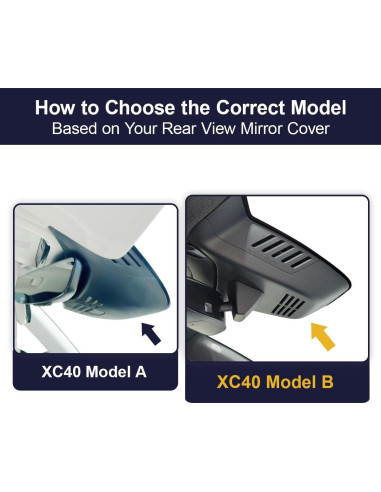 Cámara de Tablero Dual Fitcamx 4K Frontal + 1080P Trasera para Volvo XC40