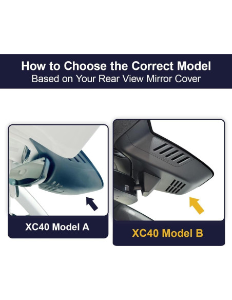 Cámara de Tablero Dual Fitcamx 4K Frontal + 1080P Trasera para Volvo XC40