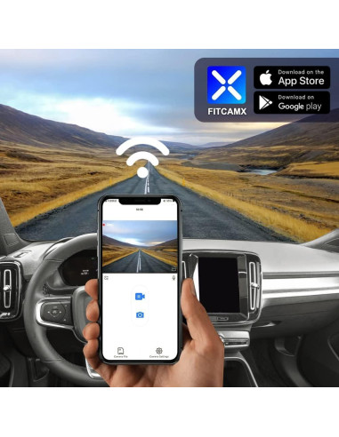 Cámara de Tablero Dual Fitcamx 4K Frontal + 1080P Trasera para Volvo XC40