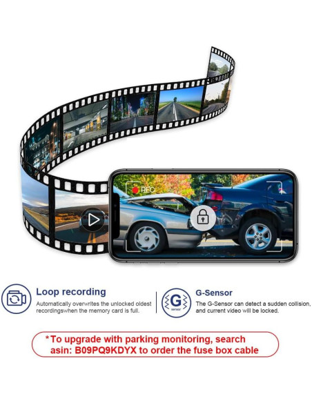 Cámara de Tablero Dual Fitcamx 4K Frontal + 1080P Trasera para Volvo XC40