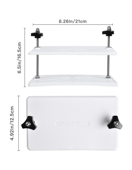 Prensa de Tofu Akamino - Placas Curvas, 408g, Fácil Limpieza