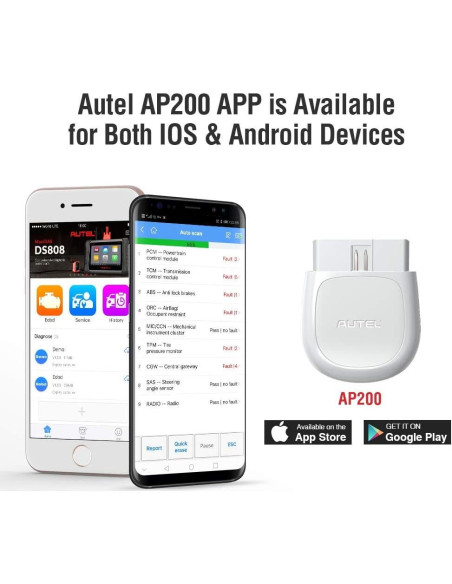 Escáner OBD2 Bluetooth Autel AP200, Lector de Códigos Compacto
