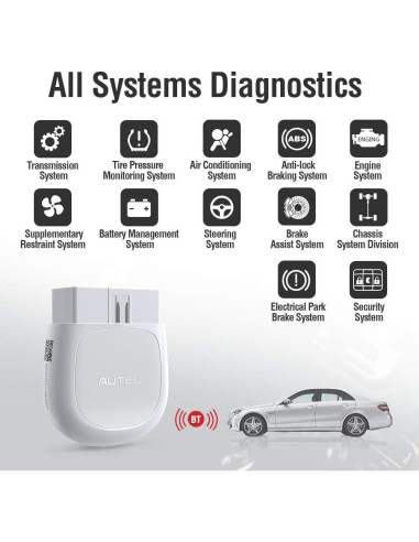 Escáner OBD2 Bluetooth Autel AP200, Lector de Códigos Compacto