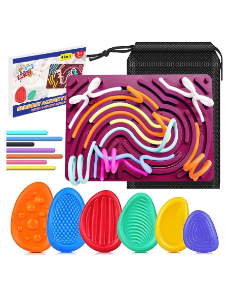 Tablero Sensorial de Silicona FUN TACTILE con 6 Piedras Texturizadas