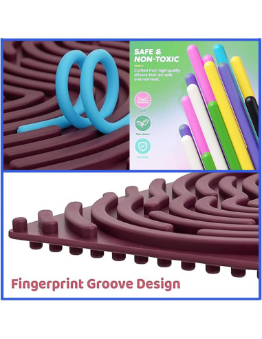 Tablero Sensorial de Silicona FUN TACTILE con 6 Piedras Texturizadas