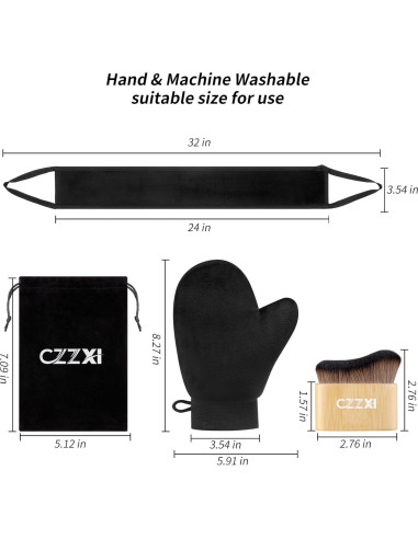 Kit de Autobronceado 3 en 1 CZZXI - Mitón, Aplicador y Cepillo