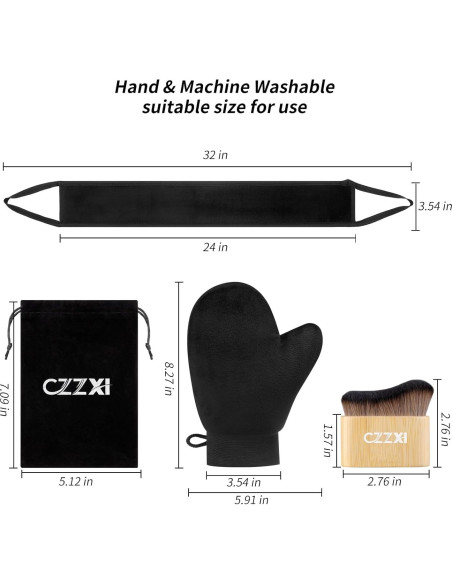 Kit de Autobronceado 3 en 1 CZZXI - Mitón, Aplicador y Cepillo