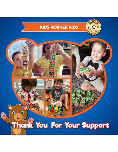 Bloques de Alfabeto Bilingües Kids Korner - 30 Bloques de Madera
