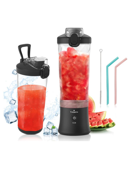 Licuadora portátil Vaeqozva 600ml recargable USB 240W
