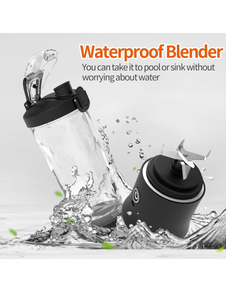 Licuadora portátil Vaeqozva 600ml recargable USB 240W