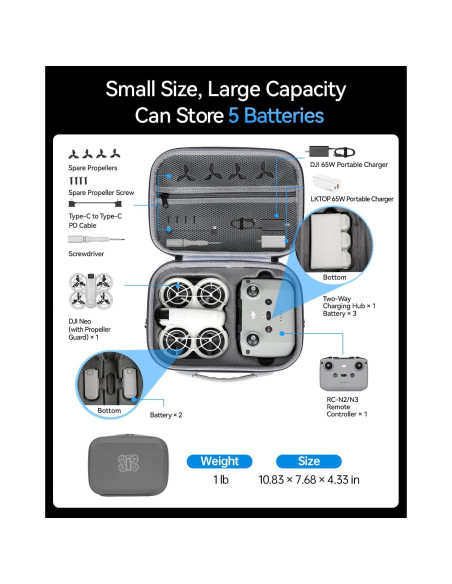 Funda de Almacenamiento LKTOP para Drone DJI NEO Combo
