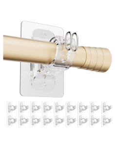 Soportes de Varilla de Cortina Adhesivos MUAKIOY - Paquete de 18