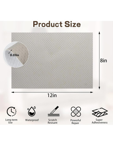 Kit de Reparación de Cuero HIDARIRYO 8 Piezas 20x30 cm Gris