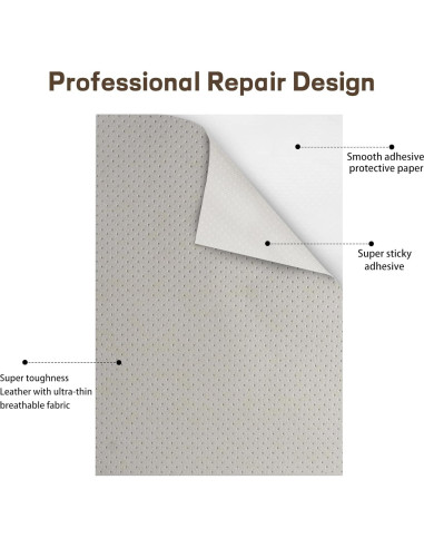 Kit de Reparación de Cuero HIDARIRYO 8 Piezas 20x30 cm Gris