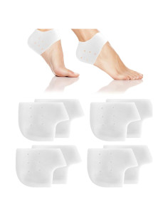 4 Pares Protectores de Talón de Gel Silicona TIESOME Alivio Dolor