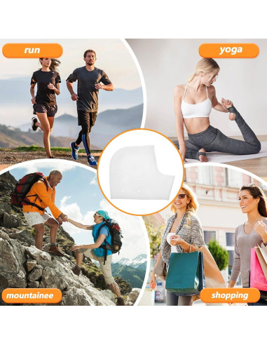 4 Pares Protectores de Talón de Gel Silicona TIESOME Alivio Dolor