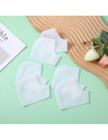 4 Pares Protectores de Talón de Gel Silicona TIESOME Alivio Dolor