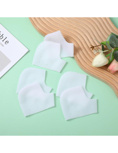 4 Pares Protectores de Talón de Gel Silicona TIESOME Alivio Dolor