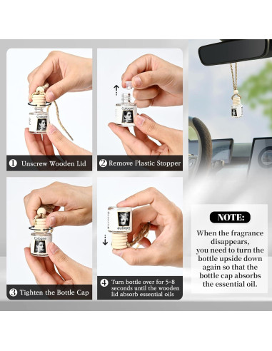 Ambientadores Colgantes Rewgey - Paquete de 4, Aceites Esenciales