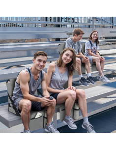 Asiento de Estadio Besunbar con Respaldo y Cojín - Gris 2