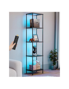Estante de exhibición con luz RGBW PARTPHONER negro 165cm