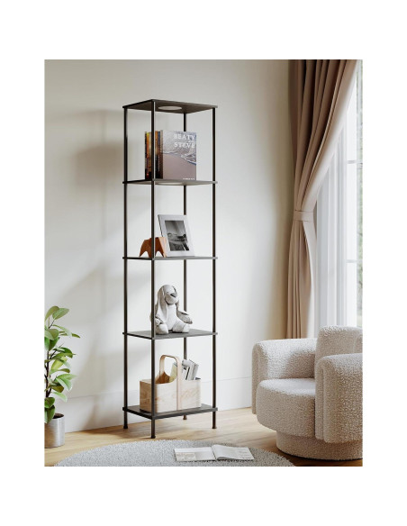 Estante de exhibición con luz RGBW PARTPHONER negro 165cm