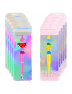 100 Bolsas Holográficas Reutilizables BOBECI 7x22 cm Ziplock