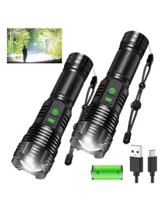 Paquete de 2 Linternas Recargables LED Northlet 100000 Lúmenes