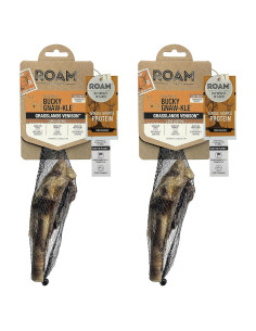 Golosinas para Perros ROAM Bucky Gnaw-kle Hueso de Ciervo 2 Paquete
