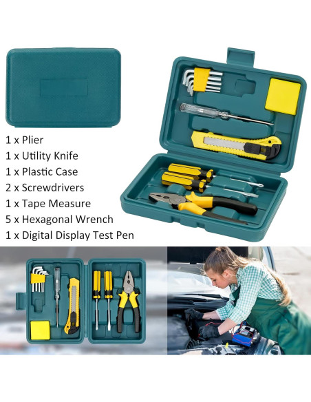 Kit de Emergencia en Carretera AUTODECO 72 Piezas con Primeros Auxilios