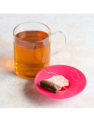 Amigo de Bolsa de Té Primula de Silicona Rosa, 10.5 cm