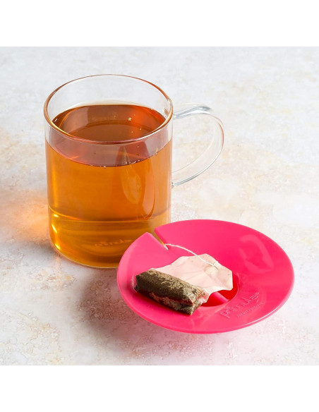 Amigo de Bolsa de Té Primula de Silicona Rosa, 10.5 cm