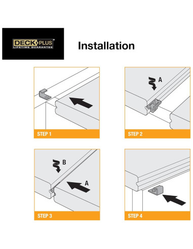 Sujetadores Ocultos Deck Plus Eclipse Ozco, Acero Inoxidable, 90 Pzas