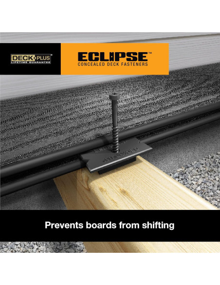 Sujetadores Ocultos Deck Plus Eclipse Ozco, Acero Inoxidable, 90 Pzas