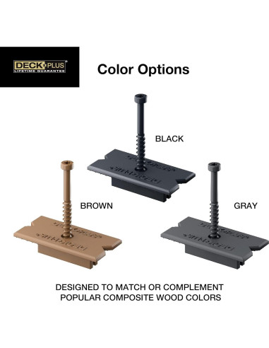 Sujetadores Ocultos Deck Plus Eclipse Ozco, Acero Inoxidable, 90 Pzas