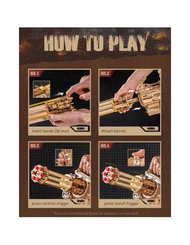 Rompecabezas 3D ROKR Máquina de Barril Rotatorio 412 Piezas