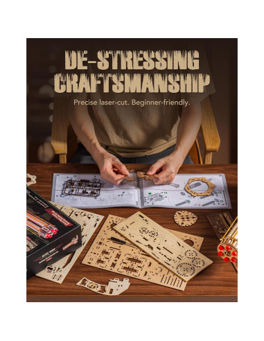 Rompecabezas 3D ROKR Máquina de Barril Rotatorio 412 Piezas