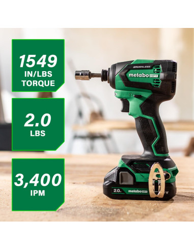 Destornillador de Impacto Inalámbrico Metabo HPT 18V 175Nm