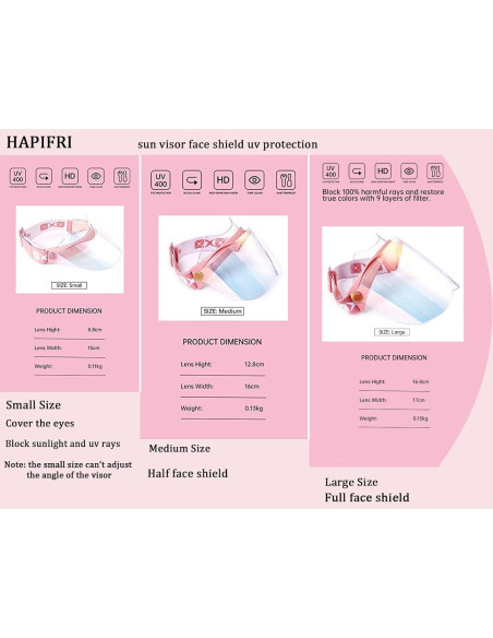 Protector Facial UV Hapifri Visera Solar Unisex UPF 70+