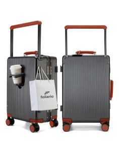Maleta de Mano Feilario 20" Aluminio Duro con Cerradura TSA