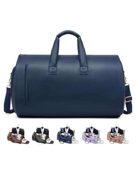 Bolsa de Ropa Convertible Wymulot 50L Azul con Compartimento para Zapatos