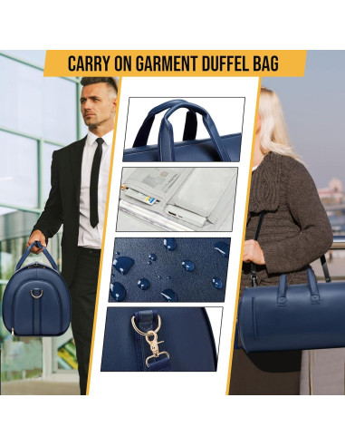 Bolsa de Ropa Convertible Wymulot 50L Azul con Compartimento para Zapatos