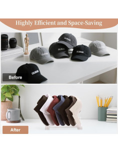 Soporte para Gorras COKIHOM 2 Paquete Organizador Transparente 2
